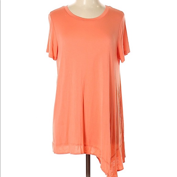 The Rage Tops - Cap Sleeve "Hit the Slopes" Tunic in Peach